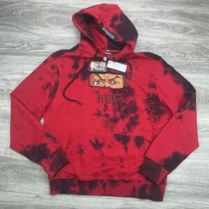 The Boondocks Hoodie Mens 2XL Red Tie Dye Riley Embroidered Pullover Anime New